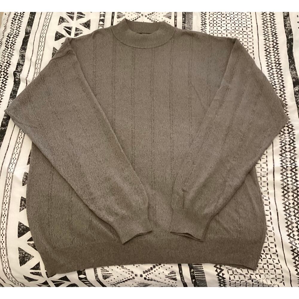 Principe crew neck sweater gray mens L